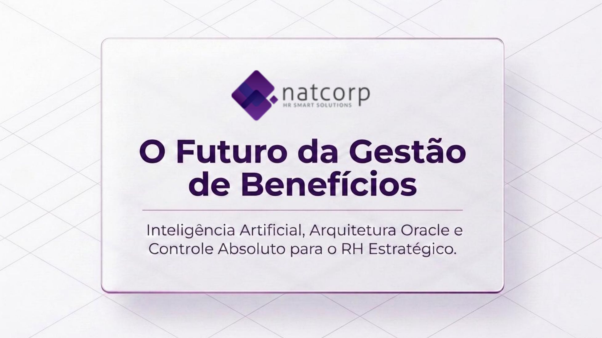 Capa da apresentação Gestão de Benefícios