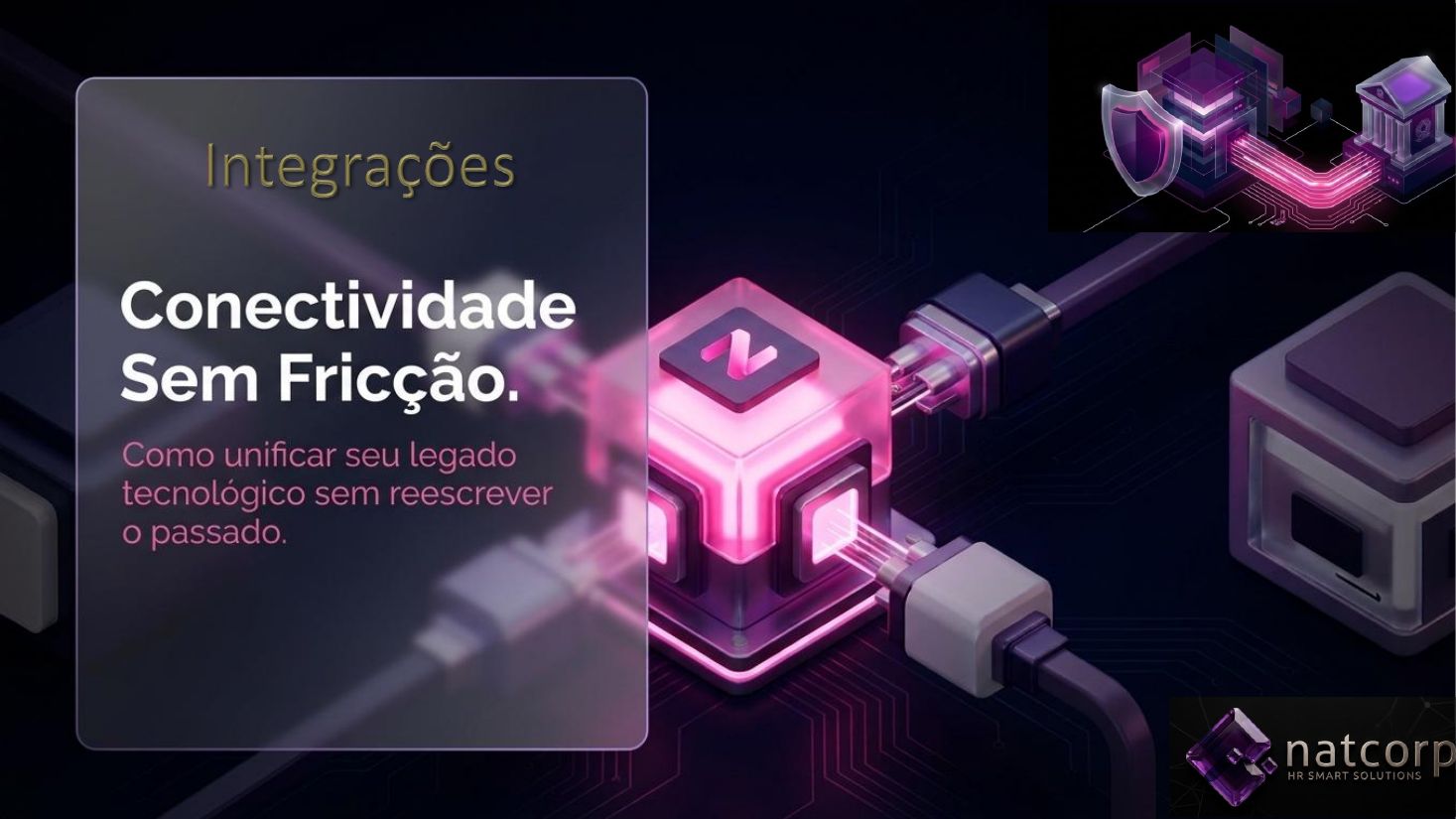 Capa da apresentação Integrações Natcorp